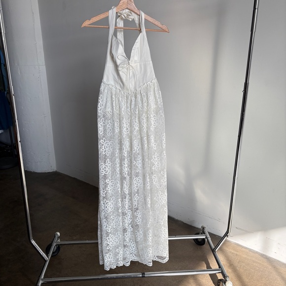 $389 NWT White For Love And Lemons “Sonnet” Lace Maxi Dress Sz X-Small - Picture 4 of 12